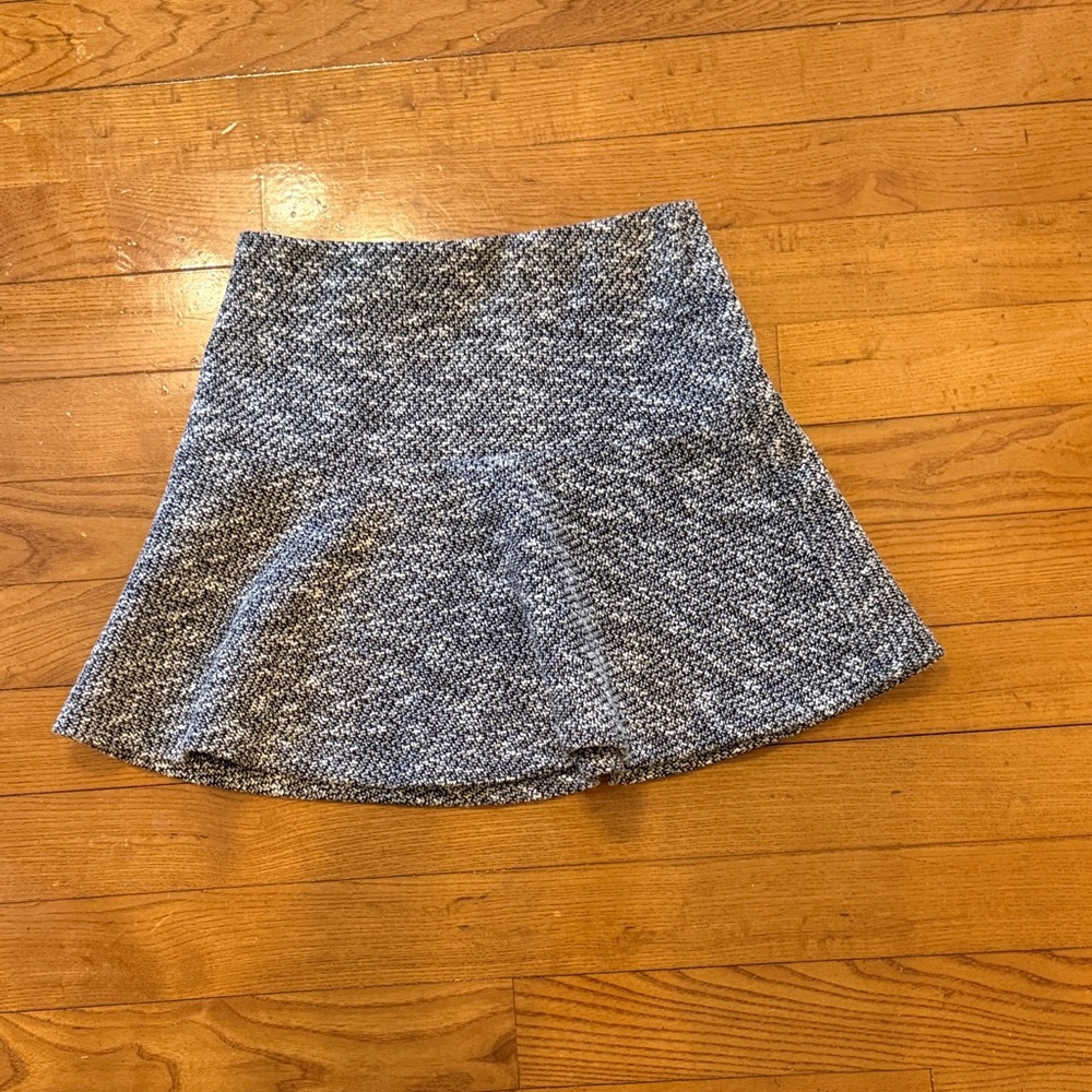 LOFT Black and White Skater Skirt